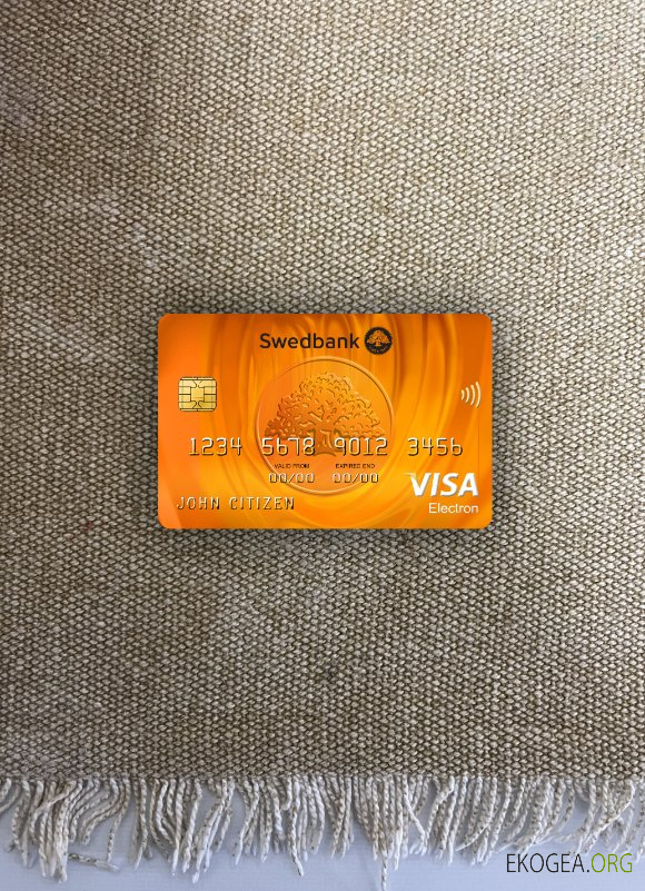 Lettonie Swedbank visa carte électronique photolook avant